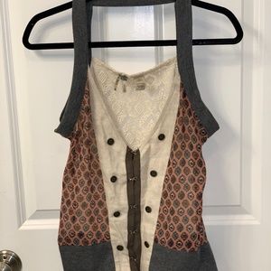 BKE womens lace knit tank top vest size M